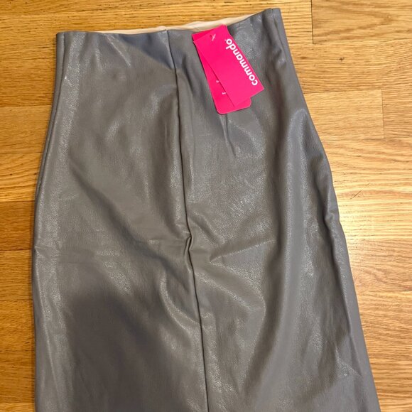 Commando Faux Leather Miniskirt (Ash /Grey color) -Size Small - Picture 3 of 3